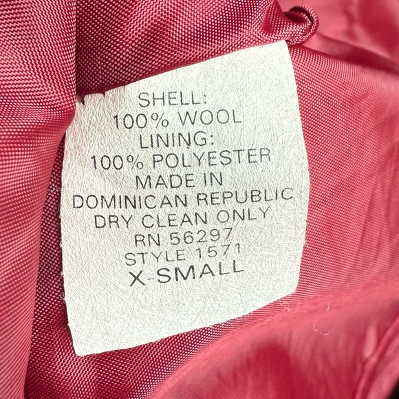 Vintage Andrea Collection Red 100% Wool Coat - Picture 9 of 9